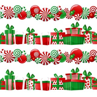Foto 1 | Foto 1 | Pegatinas Con Borde Con Forma De Boletín Navideño Con Forma De Ballena, 20 M, Caramelos - Venta Internacional.