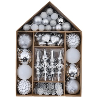 Foto 1 | Foto 1 | Set De Decoración Para Árbol De Navidad Valery Madelyn, 70 Piezas, Blanco - Venta Internacional.
