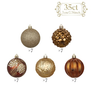 Foto 3 | Foto 3 | Set De Adornos Navideños Valery Madelyn, Bronce Y Cobre De 35 Quilates - Venta Internacional.