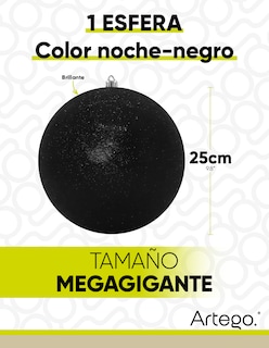 Foto 3 | Foto 3 | Esfera Navideña Grande Megagigante De 25cm 1 Pieza Decoración Bola Brillante Para Colgar Adornos De Polietileno Árbol Navidad