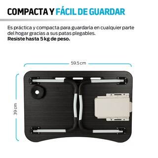 Foto 4 | Foto 4 | Mesa de Servicio Plegable Redlemon 82072-Bl color Negro