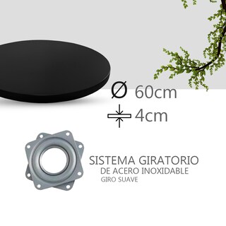 Foto 3 | Foto 3 | Charola Giratoria Hogare Lazy Susan 60 cm color Negro