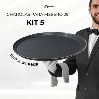 Foto 3 | Foto 3 | Charola Imprerial Ovalada 29'' Mesero Shorbull Kit 5