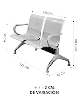 Banca Acero 2 Plazas