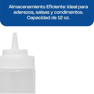 Foto 6 | Foto 6 | Recipiente Para Aderezo 6 Piezas Caledonia Recad-12t  Polietileno, 12 Oz, Rosca Profunda, Salida Ancha, Dosificación Precisa