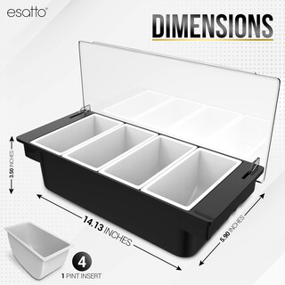 Foto 4 | Foto 4 | Soporte Para Condimentos Esatto Bar Products Refrigerado Con Insertos De 4 Pintas - Venta Internacional.