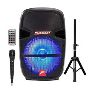 Foto 1 | Foto 1 | Bafle Recargable 15 Fussion Pbs-1004 color Negro Bluetooth Usb Sd Led