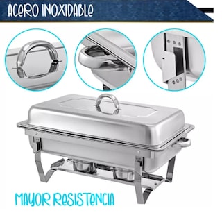 Foto 7 | Foto 7 | Chafer Shorbull Buffet Banquete Rectangular Acero Inoxidable Entero
