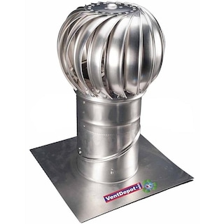 Foto 1 | Foto 1 | Extractor Eolico Para Casa, Ventdepot, Mxmnt-001, 8''ø De Garganta, Turbina De 13''ø, 1355m3/hr, Con Base, 100% Aluminio,