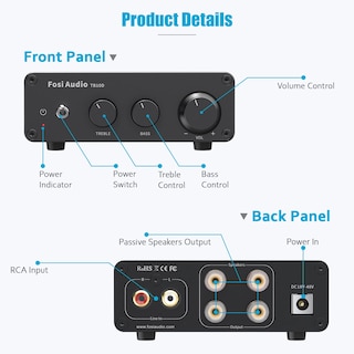 Foto 3 | Foto 3 | Amplificador de Potencia Fosi Audio Tb10d 600w Tpa3255 Class D 2ch - Venta Internacional