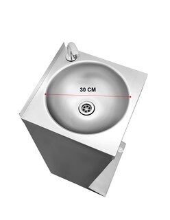 Foto 2 | Foto 2 | Lavamanos A Pedal Mindejal Lav-pdal Gris De Acero Inoxidable Con Piezas De Instalación