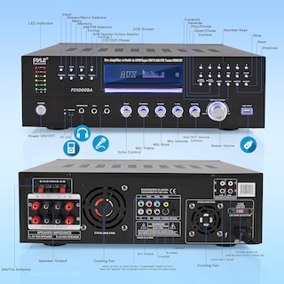 Foto 2 | Foto 2 | Amplificador De Potencia Pyle Pd1000ba.5 1000w Bluetooth Con Radio Fm - Venta Internacional.