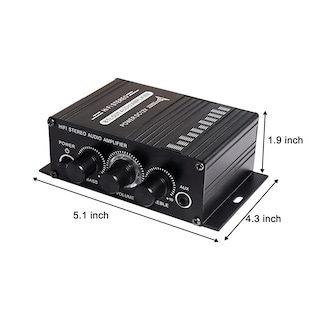 Foto 2 | Foto 2 | Amplificador De Audio Para Coche Xmsjsiy 12 V Hifi Estéreo 2 Canales 20 W - Venta Internacional.