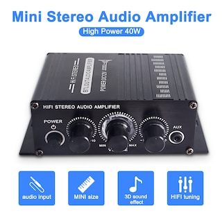 Foto 3 | Foto 3 | Amplificador De Audio Para Coche Xmsjsiy 12 V Hifi Estéreo 2 Canales 20 W - Venta Internacional.