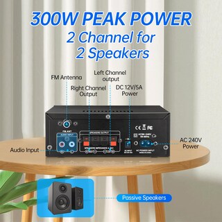 Foto 3 | Foto 3 | Amplificador Daakro Ak45 Receptor Estéreo Bluetooth 5.0 300w - Venta Internacional.