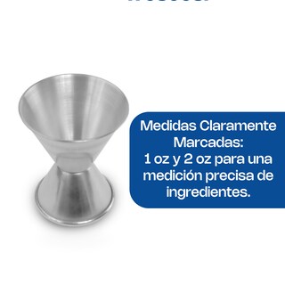 Foto 5 | Foto 5 | Medidor Doble Para Bebidas Caledonia Jig-2 Acero Inoxidable, Mide 1 Oz Y 2 Oz, Duradero
