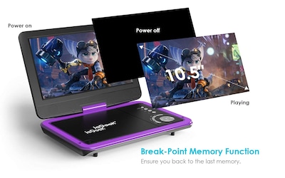 Foto 5 | Foto 5 | Reproductor De Dvd Portátil Iegeek Con Pantalla Giratoria Hd De 12,5 Pulgadas, Color Morado - Venta Internacional.