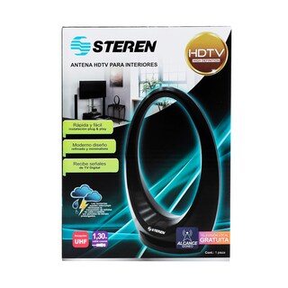 Foto 3 | Foto 3 | Antena Hdtv Elíptica Steren Ant-1810 color Negro