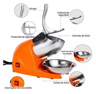 Foto 3 | Foto 3 | Máquina para Raspados Triturador de Hielo Cuchillo Doble color Rojo