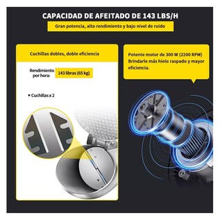 Foto 4 | Foto 4 | Máquina para Raspados Triturador de Hielo Cuchillo Doble color Rojo