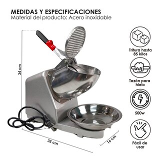 Foto 3 | Foto 3 | Maquina Trituradora De Hielo Lab.g Para Raspados Electrica Gris