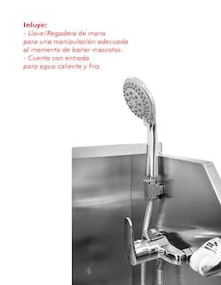 Foto 4 | Foto 4 | Bañera Para Mascotas Mindejal Bpm-170 Gris De Acero Inoxidable Pedal Eléctrico, Altura Ajustable