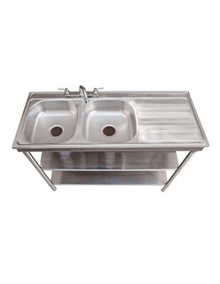 Foto 4 | Foto 4 | Fregadero Doble Doble Entrepaño Mindejal Mfdide Acero Fregadero Doble Entrepaño