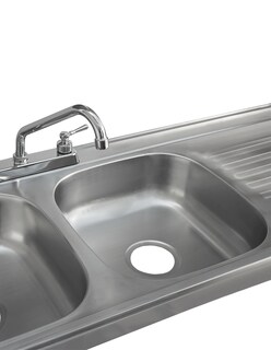 Foto 5 | Foto 5 | Fregadero Doble Doble Entrepaño Mindejal Mfdide Acero Fregadero Doble Entrepaño