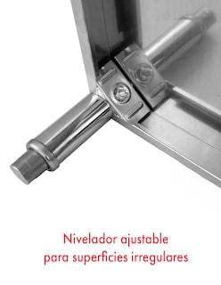 Foto 3 | Foto 3 | Mesa Con Repisa Doble Entrepaño Mindejal Mcr-062 Gris De Acero Inoxidable Con Repisa Y Doble Entrepaño