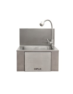 Foto 3 | Foto 3 | Lavamanos A Pared Mindejal Lav-vr01 Gris De Acero Inoxidable Valvula De Rodilla