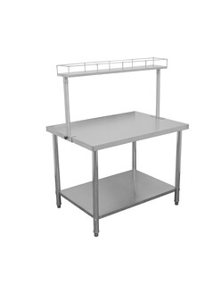 Foto 2 | Foto 2 | Mesa Con Barandal Mindejal Mt-bar110 Gris De Acero Inoxidable Con Barandal 110x80