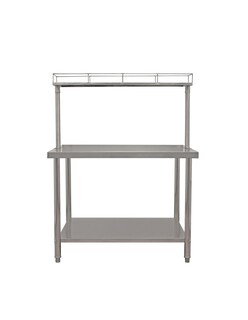 Foto 3 | Foto 3 | Mesa Con Barandal Mindejal Mt-bar110 Gris De Acero Inoxidable Con Barandal 110x80