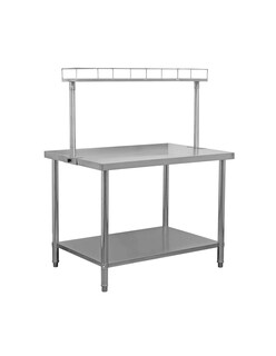 Foto 4 | Foto 4 | Mesa Con Barandal Mindejal Mt-bar110 Gris De Acero Inoxidable Con Barandal 110x80