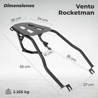 Foto 2 | Foto 2 | Parrilla para Motocicleta Mach Vento Rocketman250 Negro