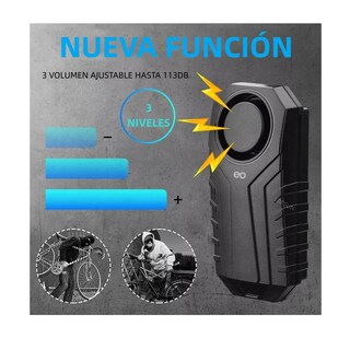 Foto 2 | Foto 2 | Control Remoto Alarma Para Motocicleta, Bicicleta Eo Safe Imports Esi-10197-1 Negro