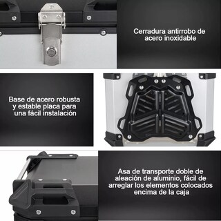 Foto 2 | Foto 2 | Funda Superior Aluminio para Moto  Eo Safe Imports Esi-12333 Plateado