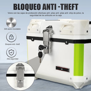 Foto 2 | Foto 2 | Baul Trasero Caja Moto Abs O 45l Eo Safe Imports Esi-18974 Blanco