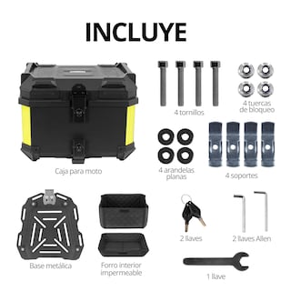 Foto 6 | Foto 6 | Onof Rex Caja Trasera Para Moto Maletero 45l Abs Baul Resistente