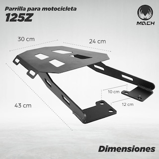 Foto 2 | Foto 2 | Parrilla para Motocicleta Match de Placa 125z color Negro
