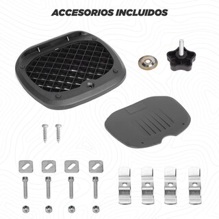 Foto 6 | Foto 6 | Caja Portaequipaje para Moto Kinlley Universal Negra 45 L 43.5x38x34 cm