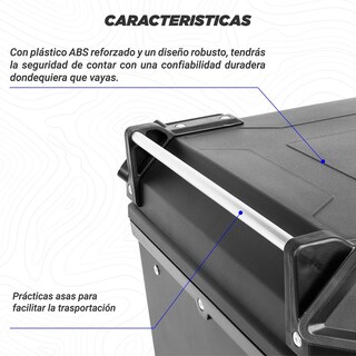 Foto 5 | Foto 5 | Caja Maletero Cajuela Porta Equipaje Moto 55l Negro Kinlley