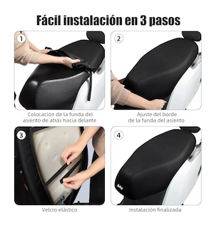 Foto 3 | Foto 3 | Funda De Asiento Moto Impermeable Para Motocicleta Talla S Negro