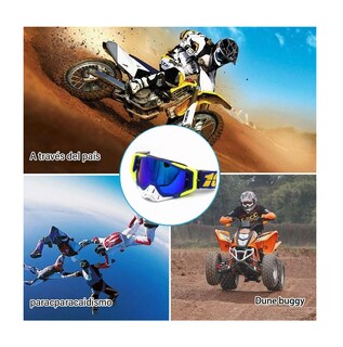 Foto 3 | Foto 3 | Gafas De Motocross Parabrisas Para Montar Al Aire Libre Azul/amarillo