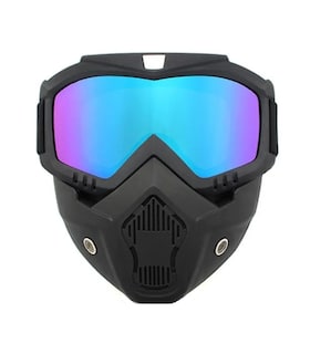 Foto 1 | Foto 1 | Mascara y Goggles Malubero para Motociclismo Negro Con Azul