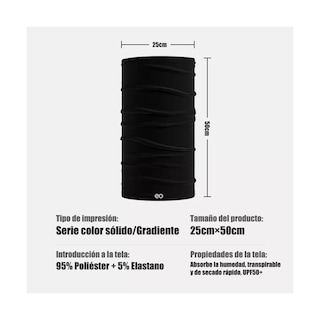 Foto 2 | Foto 2 | Bandanas Deportivas Para Moto Ciclismo 10pzs Eo Safe Imports Esi-15890-1 Negro