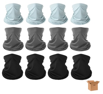 Foto 1 | Foto 1 | 12 Pack Bandana-máscara Lab.g Sol Transpirable Ciclismo Pesca Blanco Gris Y Negro