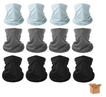 Foto 1 | Foto 1 | 12 Pack Bandana-máscara Belug Sol Transpirable Ciclismo Pesca Blanco Gris Y Negro