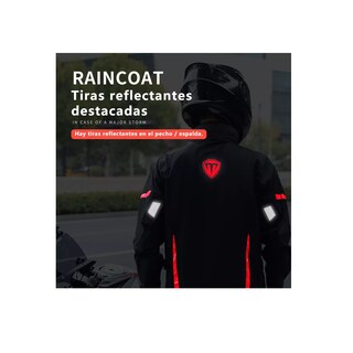 Foto 2 | Foto 2 | Impermeable Motociclista Reflejante Con Capucha Alta Xxl Eo Safe Imports Esi-13742 Multicolor