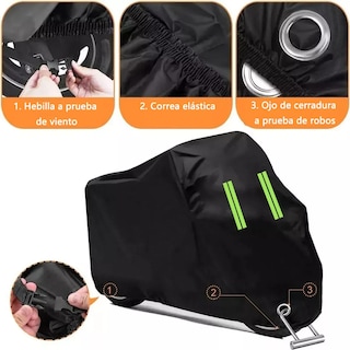 Foto 4 | Foto 4 | Funda Protectora Impermeable para Motocicleta Eo Safe Imports Negro