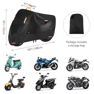 Foto 2 | Foto 2 | Funda Motocicleta Impermeable Grueso Cubiertas Para Moto 2xl Eo Safe Imports Esi-17834-1 Negro
